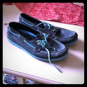Navy Sperry shoes size 10